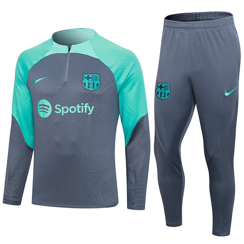 Barcelona 23-24 Long Sleeve Training Set - Grey